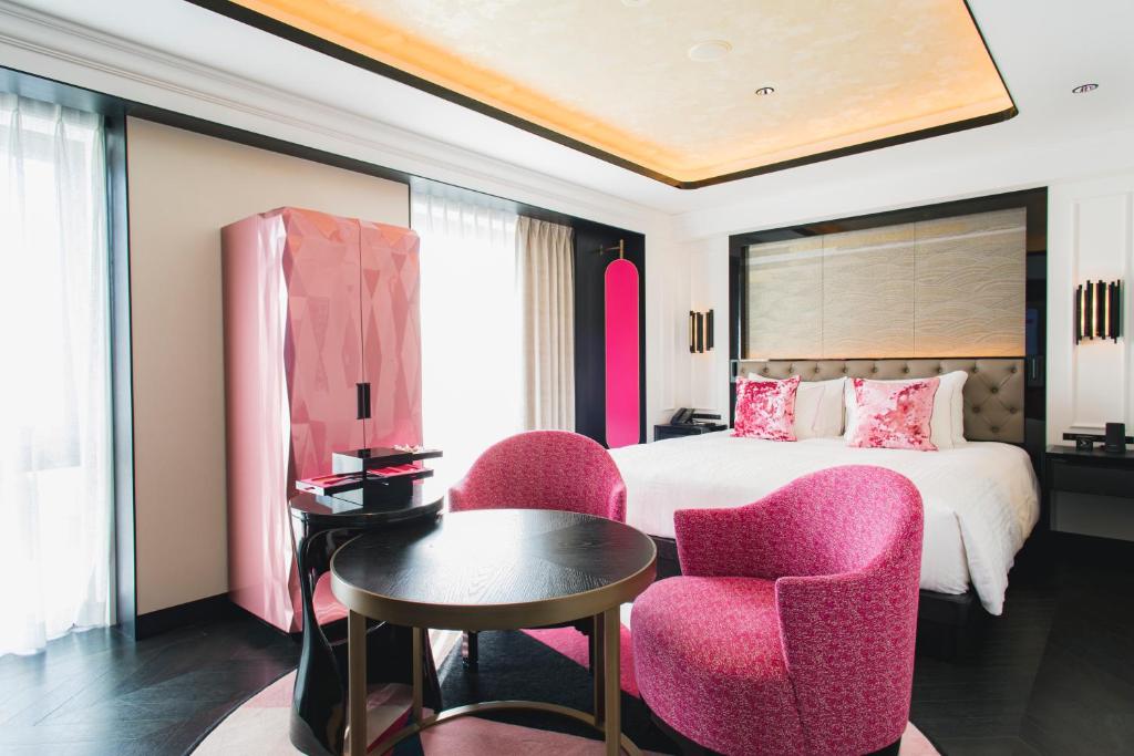 Postel nebo postele na pokoji v ubytování Fauchon Hotel Kyoto