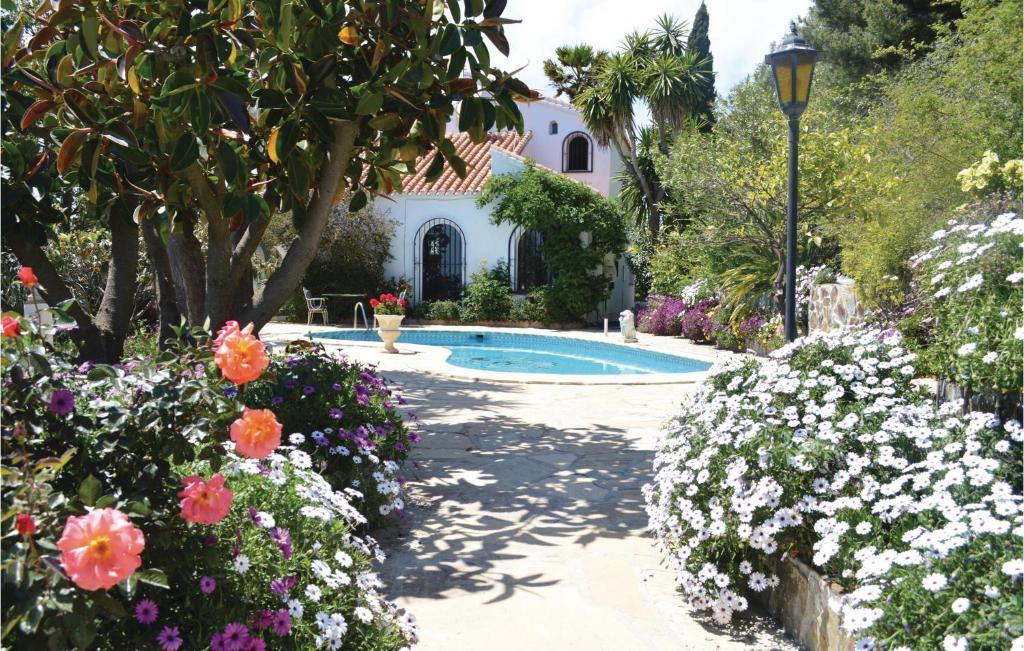 The swimming pool at or close to Beautiful Home In Algarrobo With Wifi