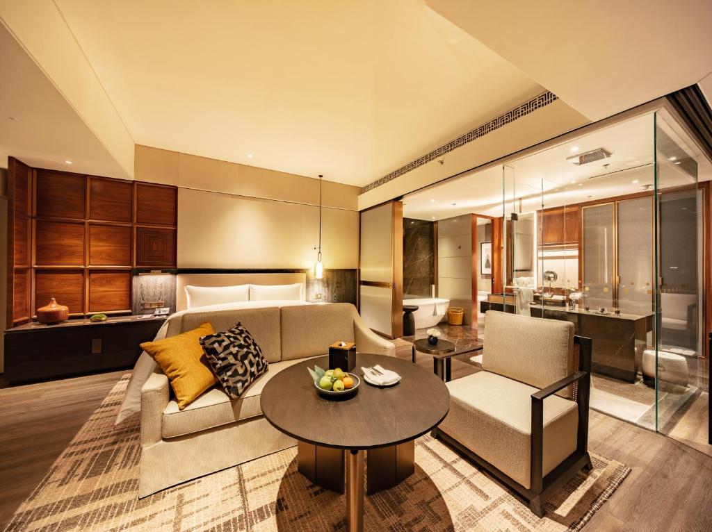Posezení v ubytování Shangri-La Nanning - The tallest hotel worldwide in Shangri-La Group