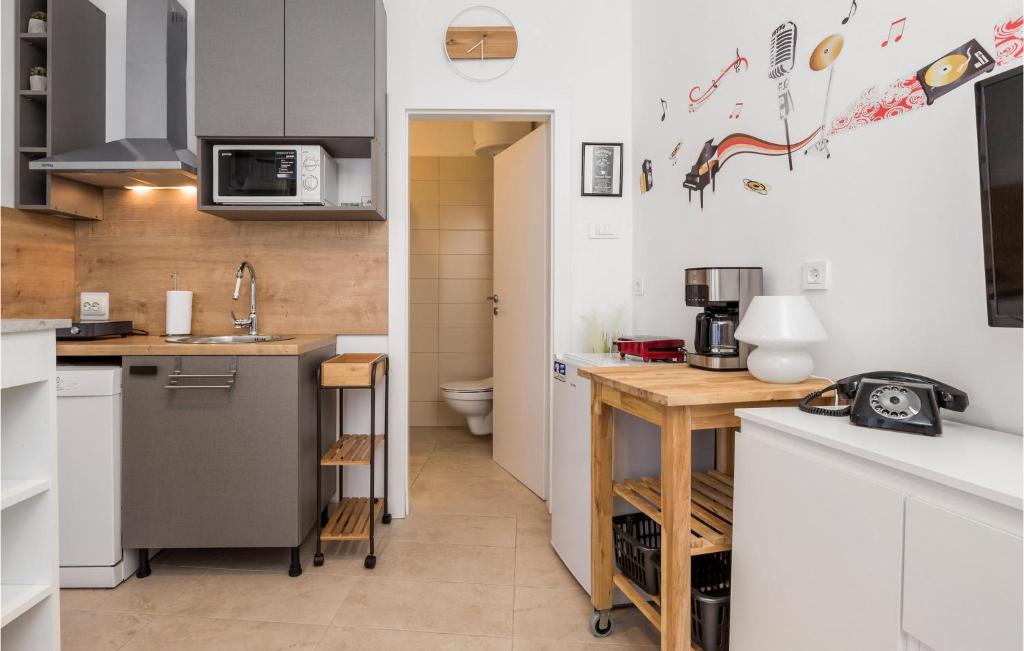 Kuchyň nebo kuchyňský kout v ubytování 1 Bedroom Stunning Apartment In Rijeka