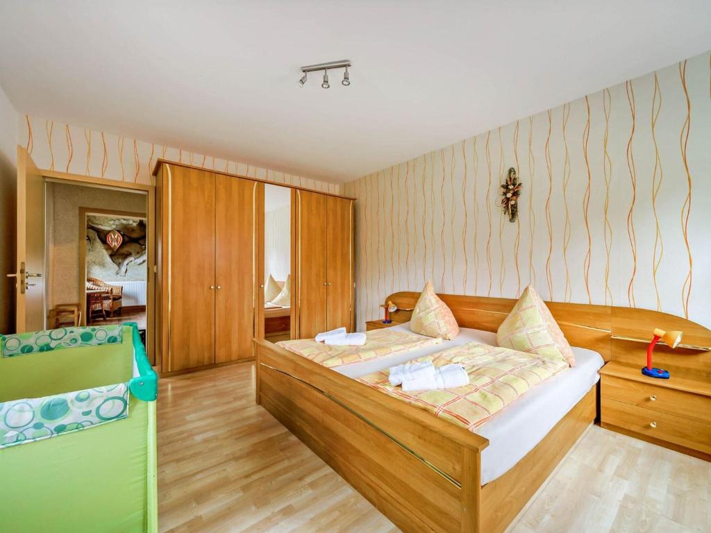 Postel nebo postele na pokoji v ubytování Holiday Home in Jägersgrün with Sauna