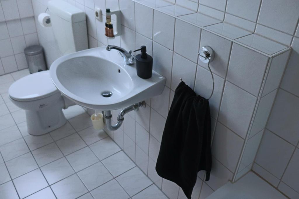 Koupelna v ubytování FitApartman