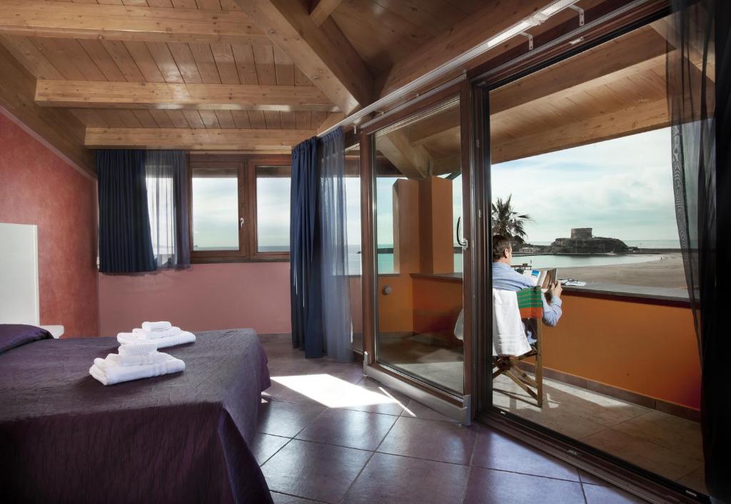 Balkón nebo terasa v ubytování Hotel Al Gabbiano