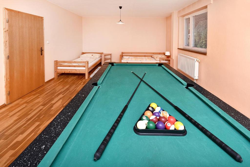 Biliár nebo kulečník v ubytování Borová Sihoť ATC and penzion