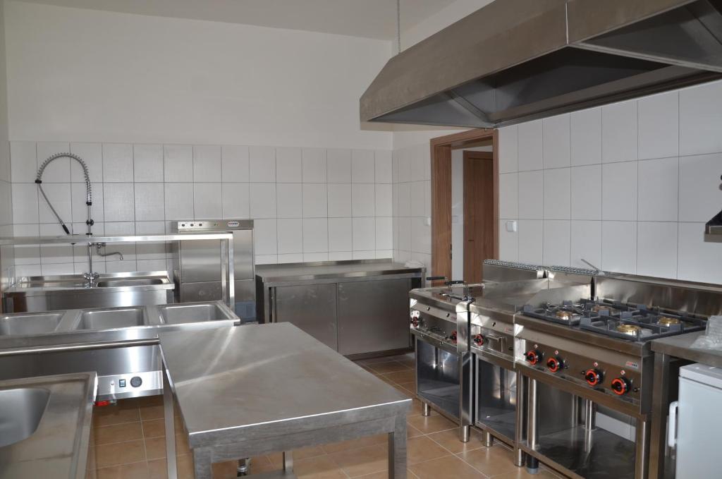 Kuchyň nebo kuchyňský kout v ubytování Hotel Růženy