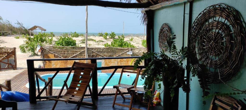 Balkón nebo terasa v ubytování Vereda Tropical Piauí