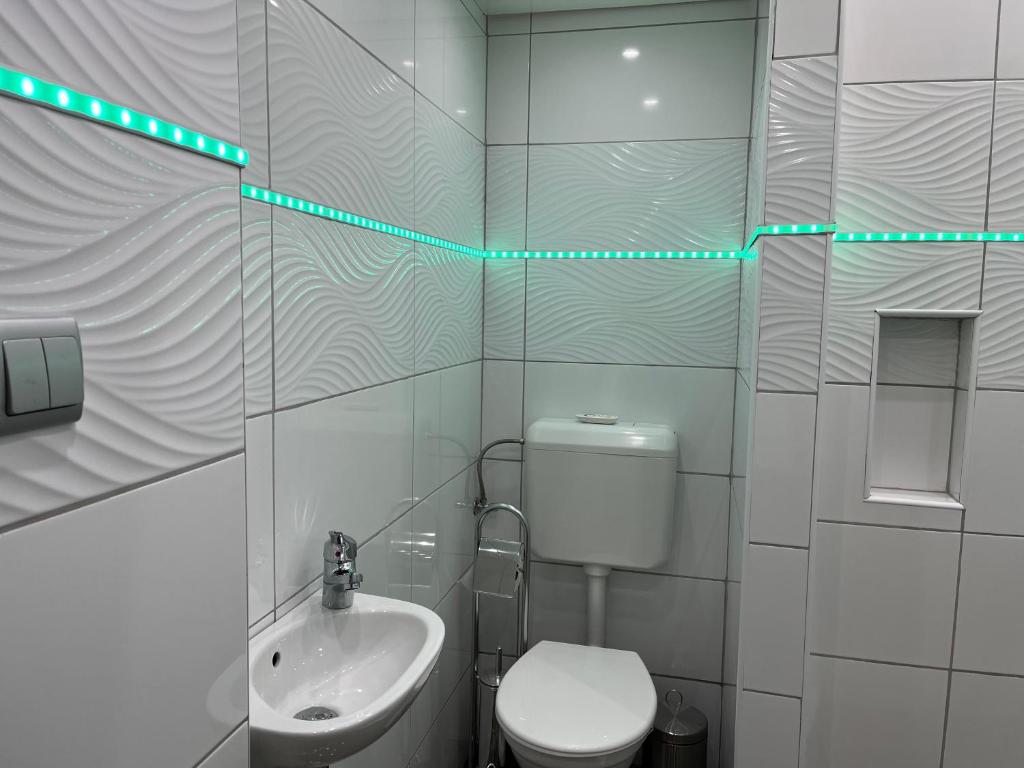 Łazienka w obiekcie Széchenyi Apartman (IV Deluxe) Miskolc belvárosában