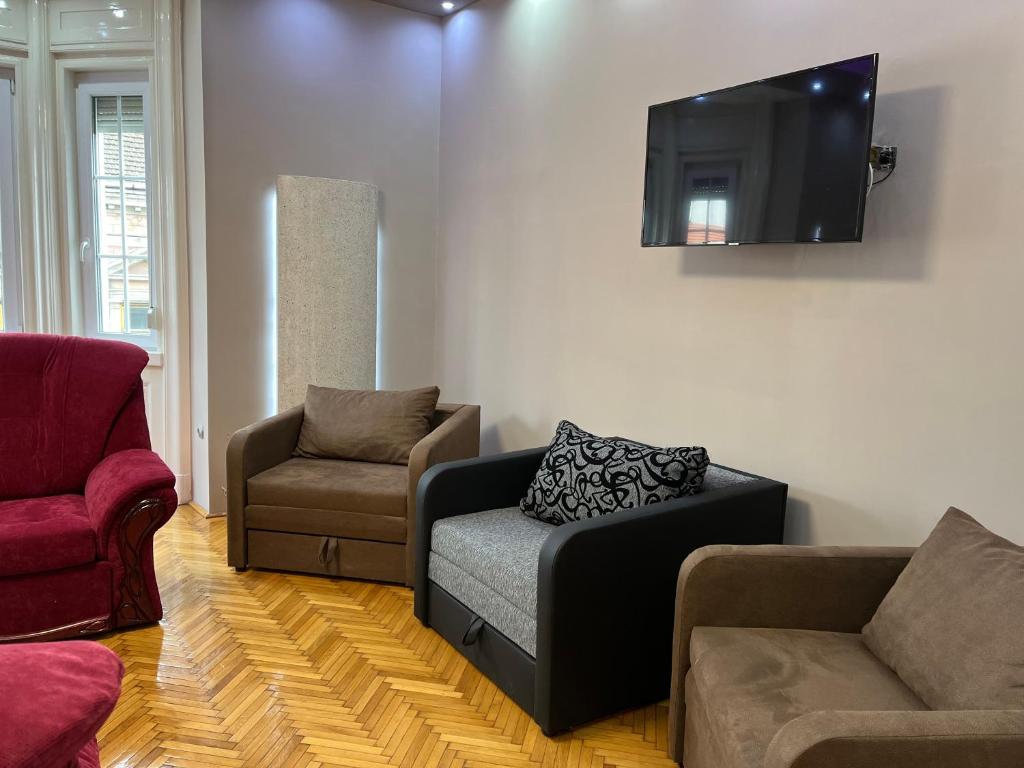 Część wypoczynkowa w obiekcie Széchenyi Apartman (IV Deluxe) Miskolc belvárosában