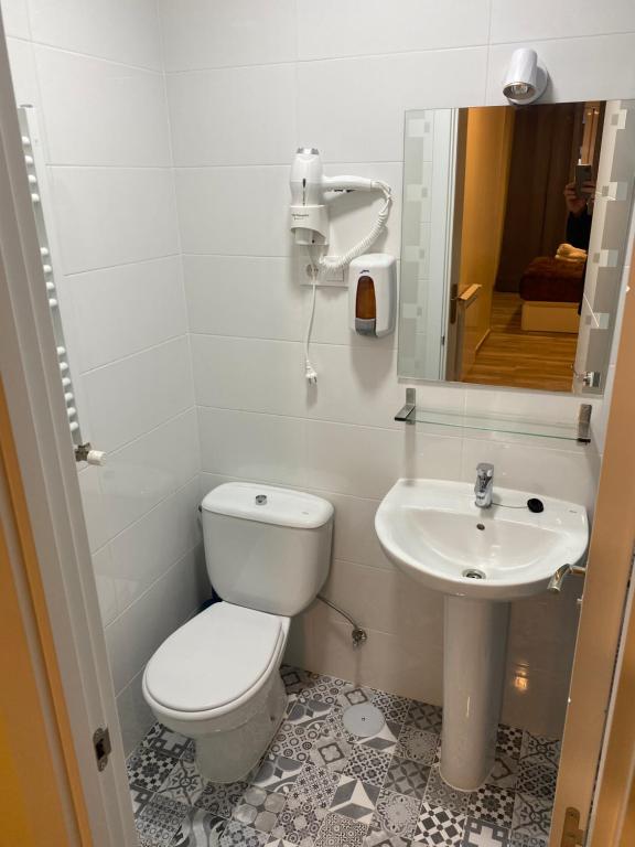 Koupelna v ubytování Hostal Alaska