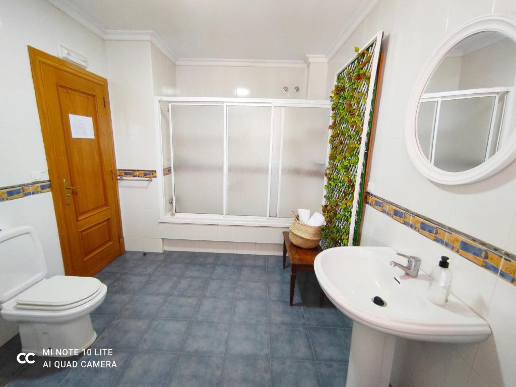 Koupelna v ubytování Albergue Villa San Clemente