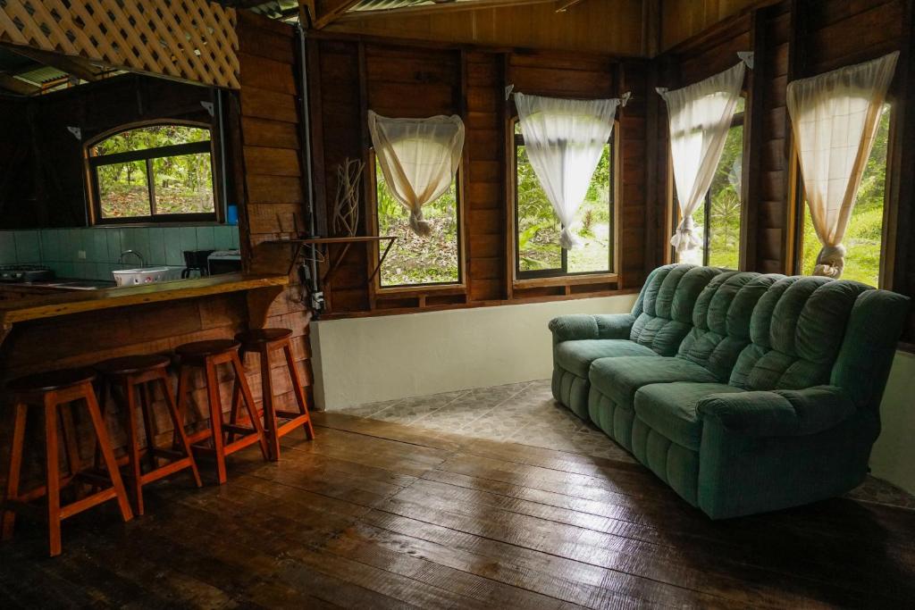Posezení v ubytování Princesa de la Luna Ecolodge