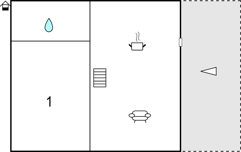 The floor plan of Nice Home In Bucine Ar With Kitchen