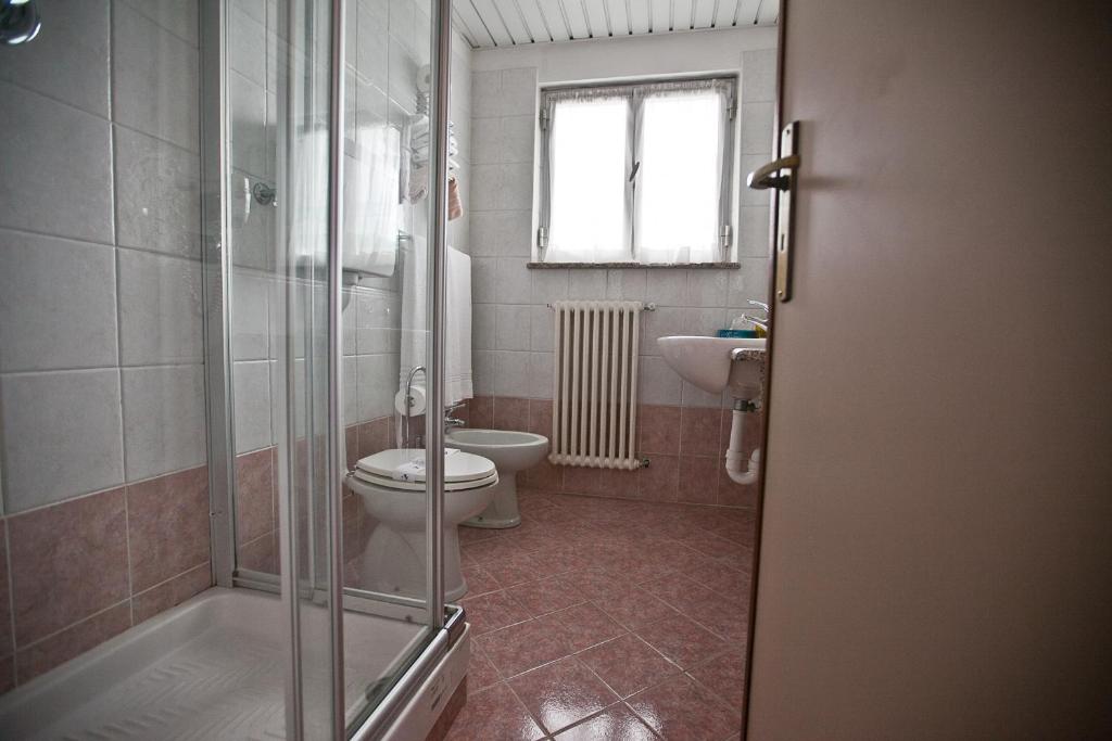 Koupelna v ubytování Hotel Rainero