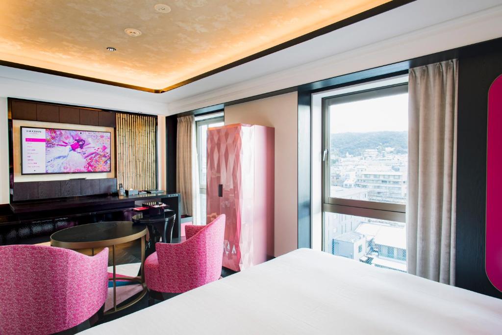Postel nebo postele na pokoji v ubytování Fauchon Hotel Kyoto