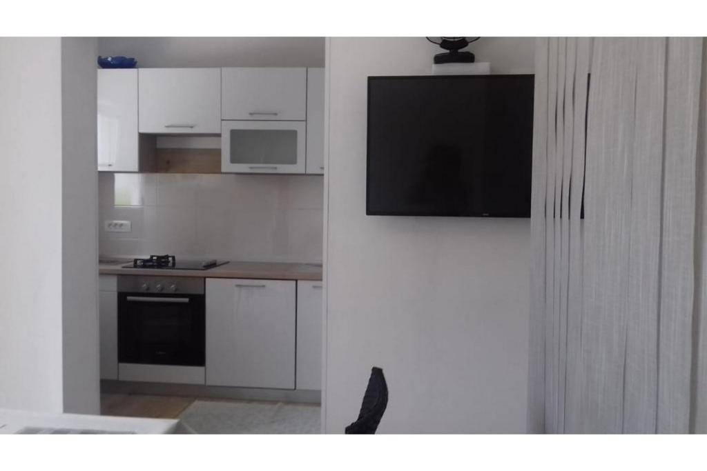 Kuchyň nebo kuchyňský kout v ubytování Grapevine Studio Apartment
