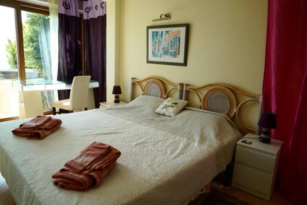 Postel nebo postele na pokoji v ubytování Villa Aleandra con Maravillosas Vistas al mar!