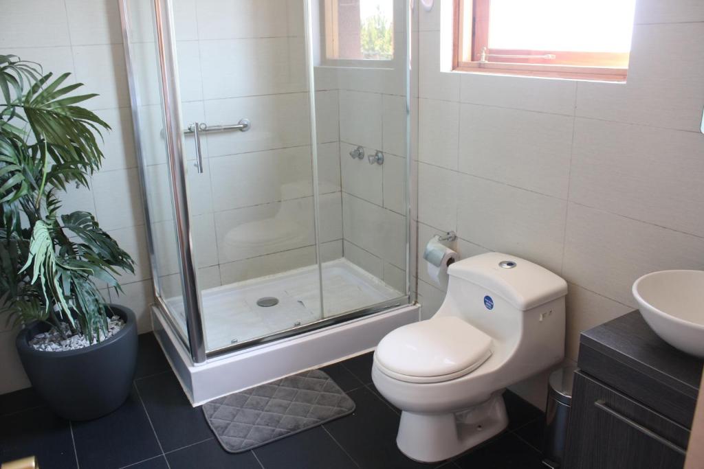 Koupelna v ubytování Hostal Buró
