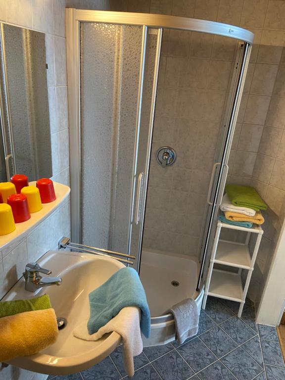 Koupelna v ubytování Reiterhof Familie Laubichler