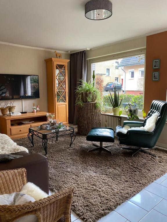 Ruang duduk di großzügige Monteurwohnung