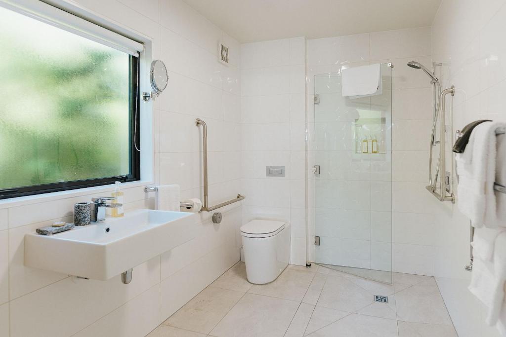 Koupelna v ubytování Rimu Lodge