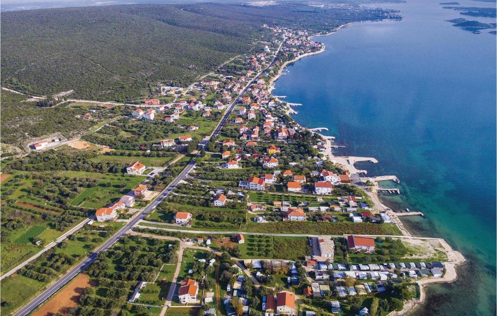 an aerial view of a small island in the water at Awesome Apartment In Sv, Petar With 2 Bedrooms And Wifi in Sveti Petar