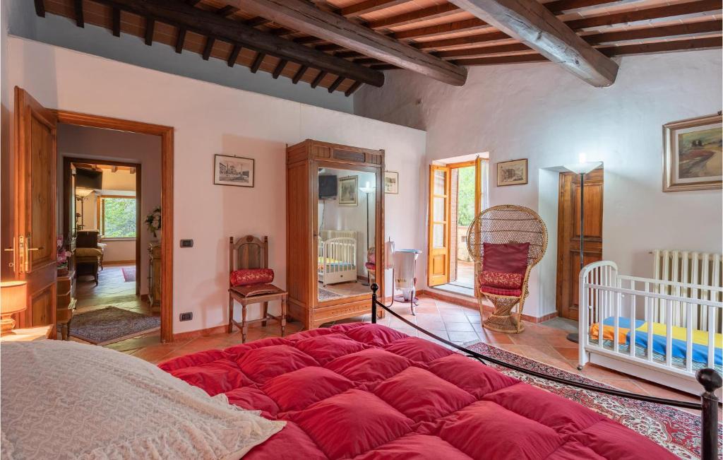 A bed or beds in a room at Awesome Home In Dicomano Fi