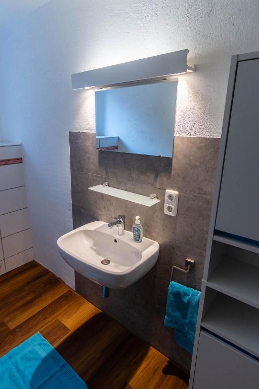 Koupelna v ubytování Gästehaus Jagsttal
