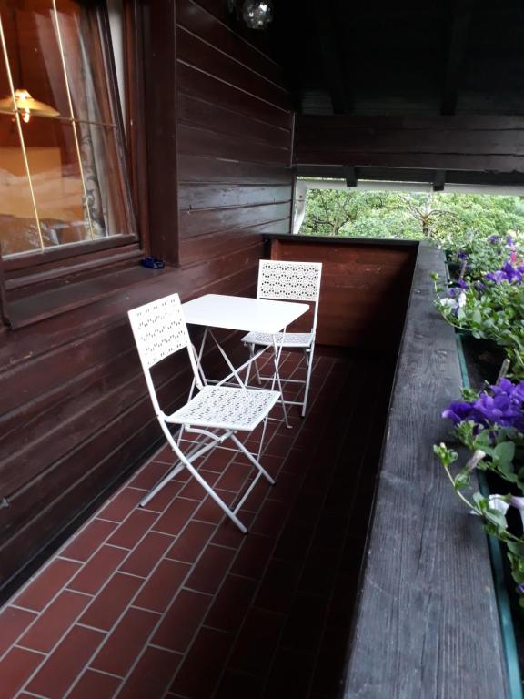 Balkón nebo terasa v ubytování Apartmenthaus AMELIE
