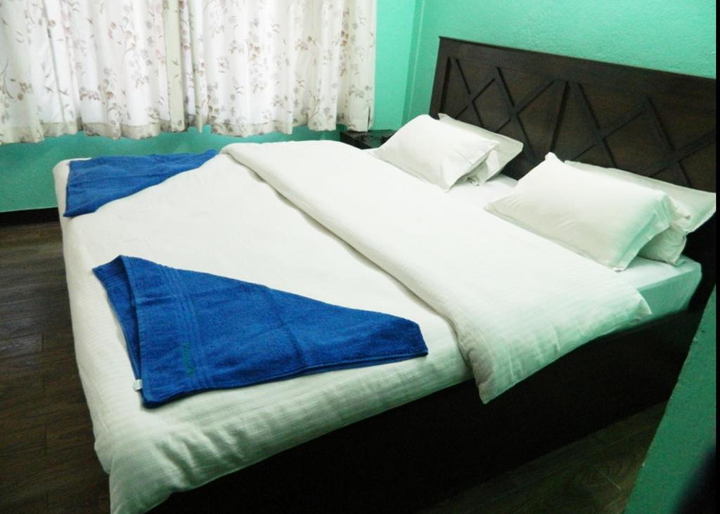 Postel nebo postele na pokoji v ubytování Mount Annapurna Guest House