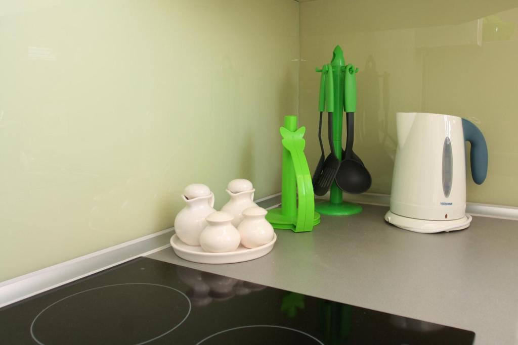 Kuchyň nebo kuchyňský kout v ubytování Apartment LuVi