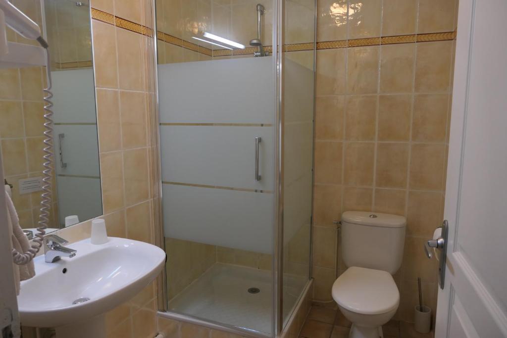 Koupelna v ubytování Hotel Kapa Gorry