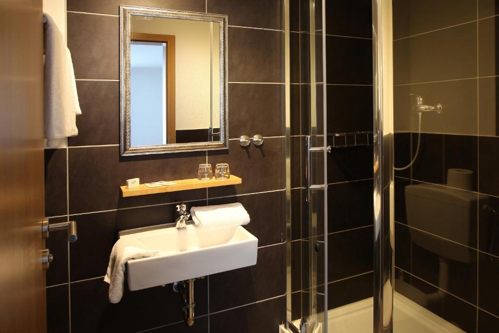 Koupelna v ubytování Hotel Gasthof Metzgerei Lamm - Benedikt Rückel