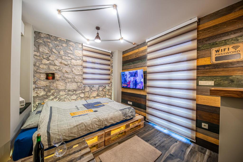 TV a/nebo společenská místnost v ubytování Apartman_PidžuN