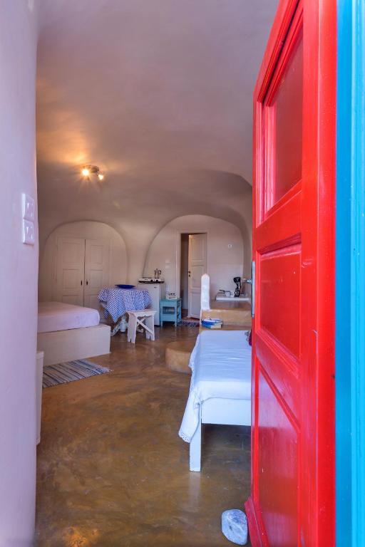 Postel nebo postele na pokoji v ubytování Caveland