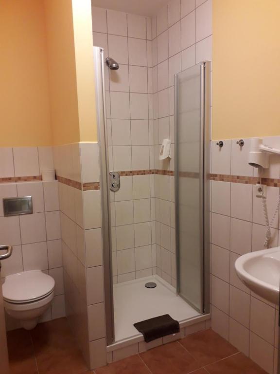 Koupelna v ubytování Hotel Wittenberg-Hotel Garni