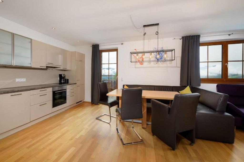 Kuchyň nebo kuchyňský kout v ubytování Aigenberg Appartements