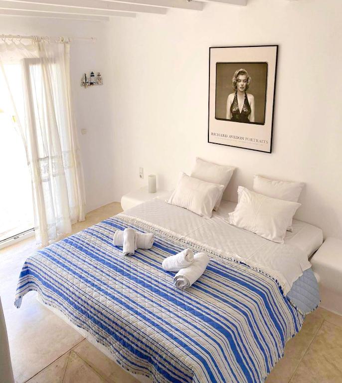 Posteľ alebo postele v izbe v ubytovaní Villa Viento of Mykonos