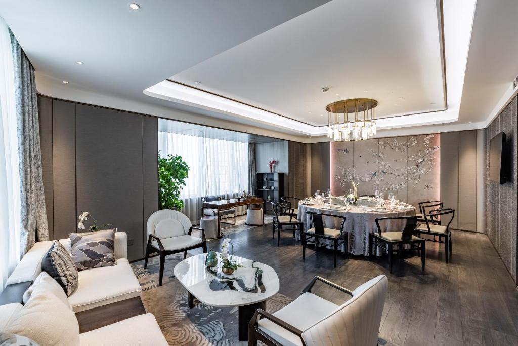 Posezení v ubytování Shanghai Tiancheng Hotel