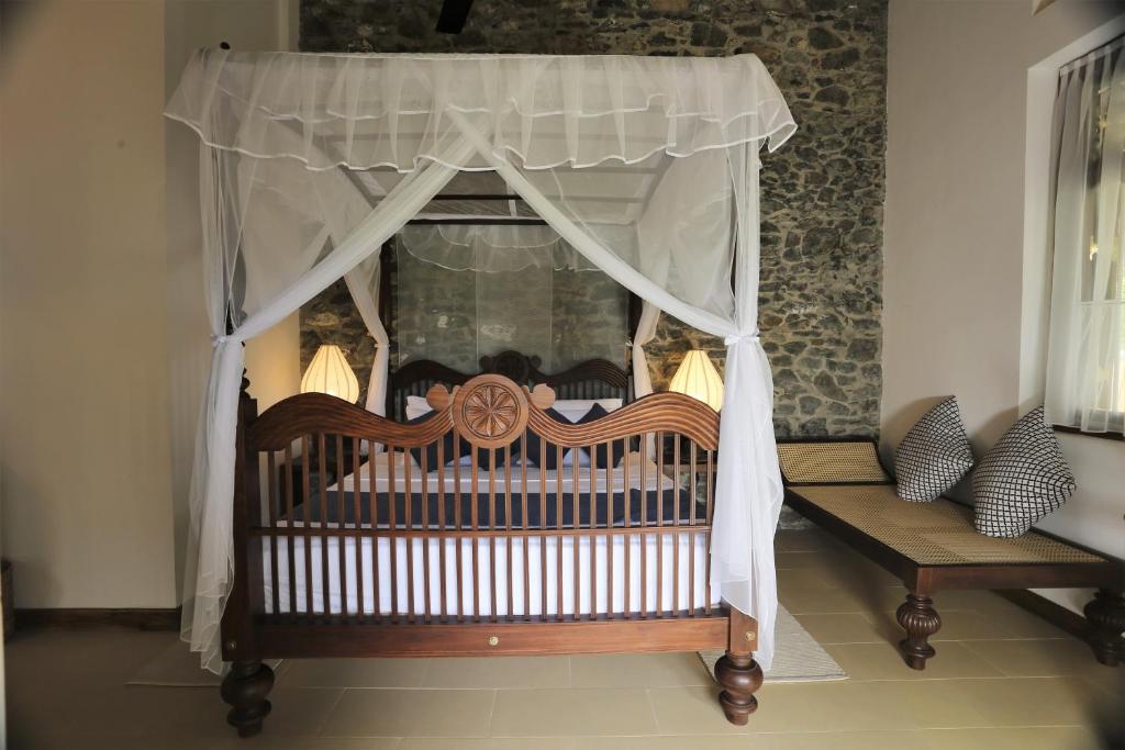 Postel nebo postele na pokoji v ubytování Stone Cottage