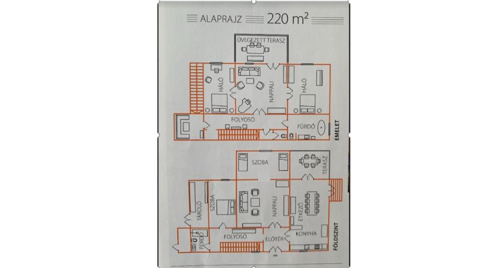 Půdorys ubytování Polyák villa