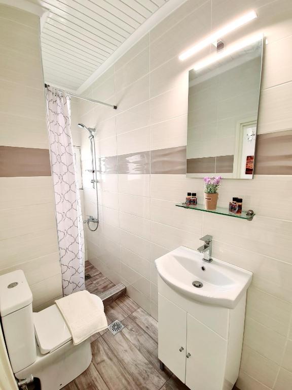 Koupelna v ubytování Avra Rooms