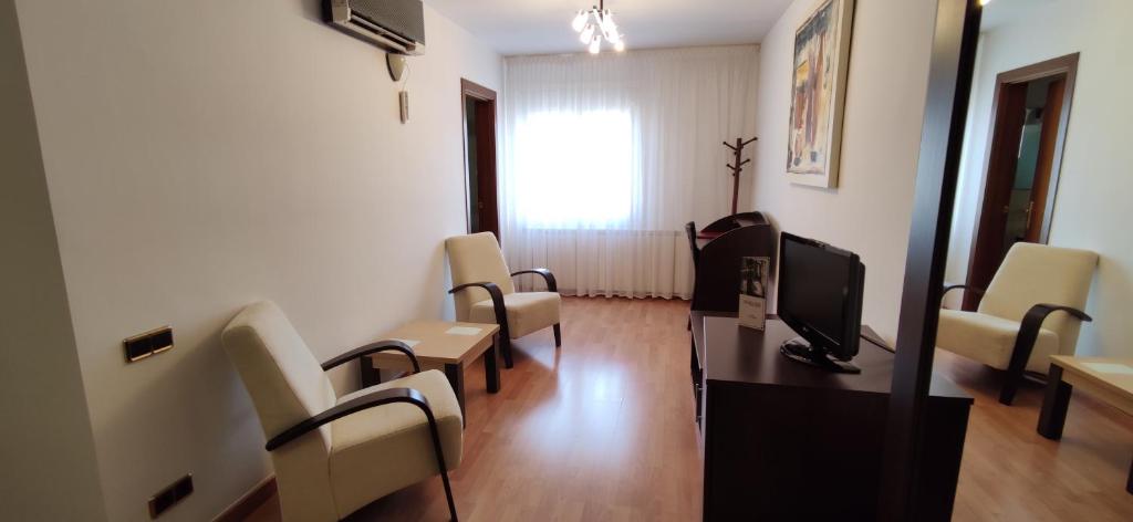 TV a/nebo společenská místnost v ubytování Hotel Segle XX