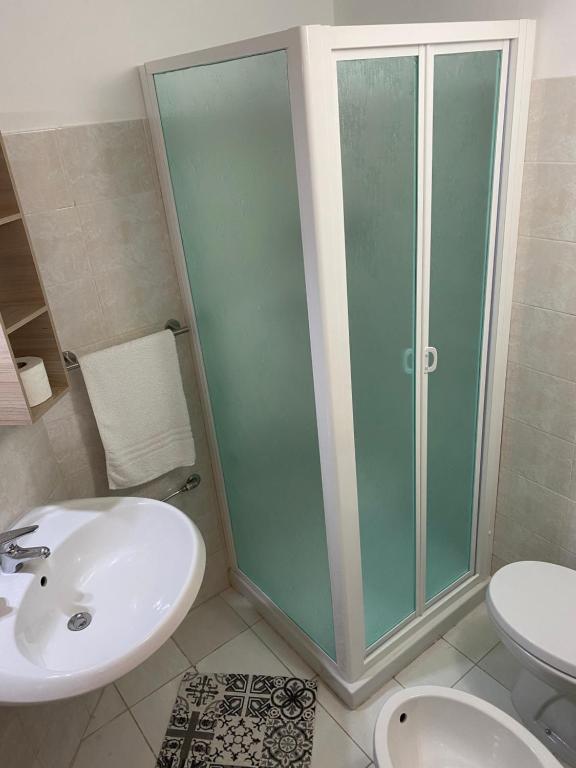 Koupelna v ubytování TAVERNETTA DEL BORGO