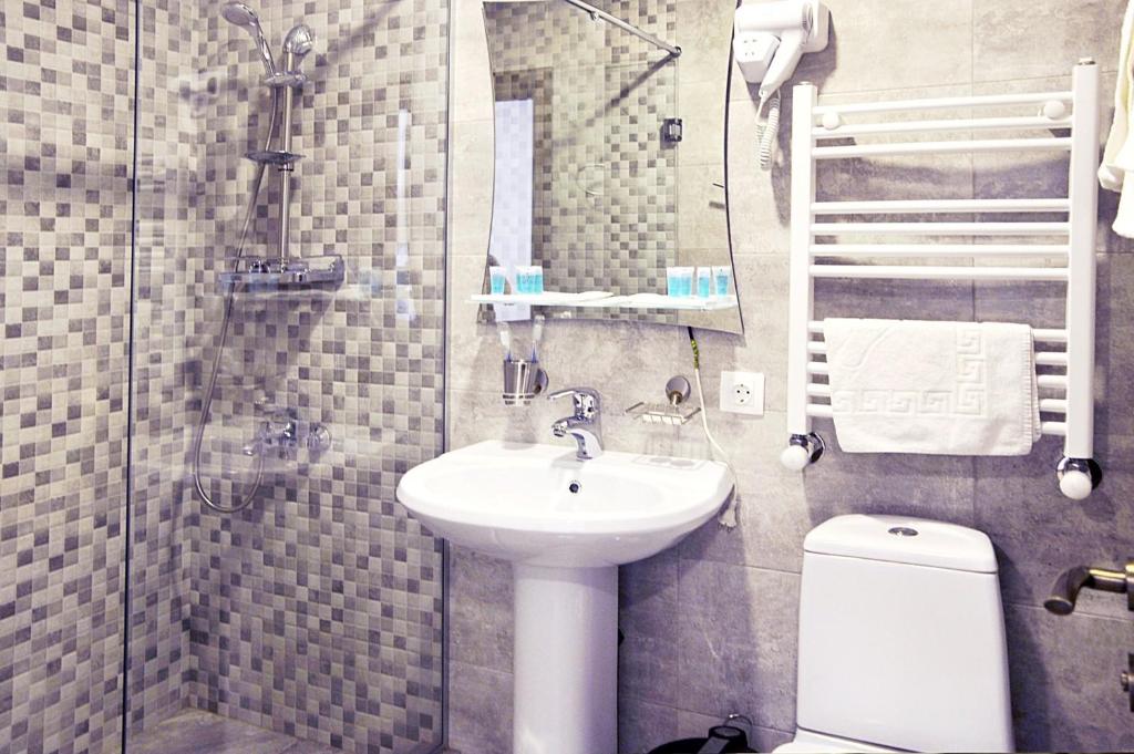 Koupelna v ubytování Hotel Gremi Tbilisi