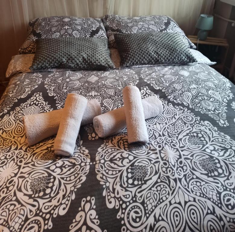 Posteľ alebo postele v izbe v ubytovaní Warsaw Asian vibe apartment