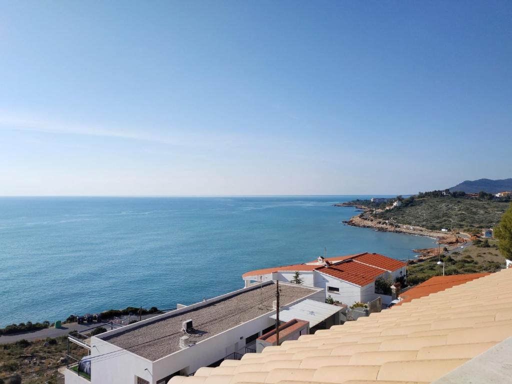 a view of the ocean from a building at Nautic Vista Mar Orangecosta in Peniscola