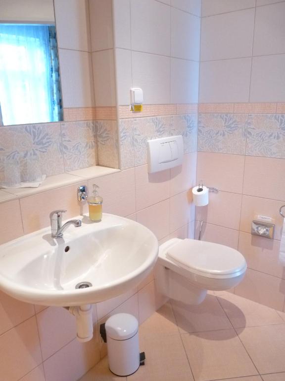 Koupelna v ubytování Penzion Ostravanka