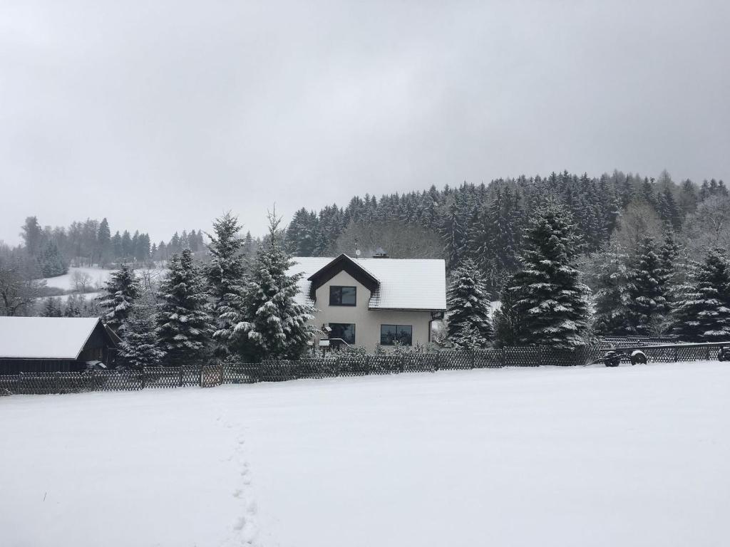 Holiday home with private pool v zimě