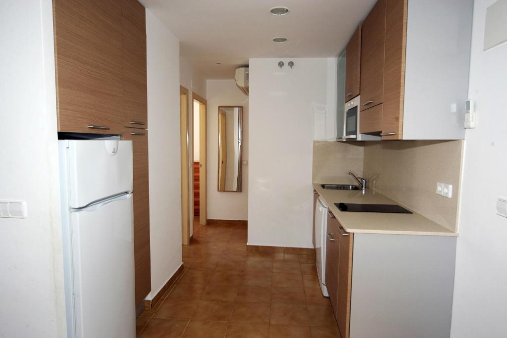 Kuchyň nebo kuchyňský kout v ubytování Apartaments Les Roques