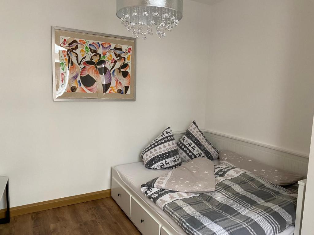 Postel nebo postele na pokoji v ubytování Schwartz GmbH